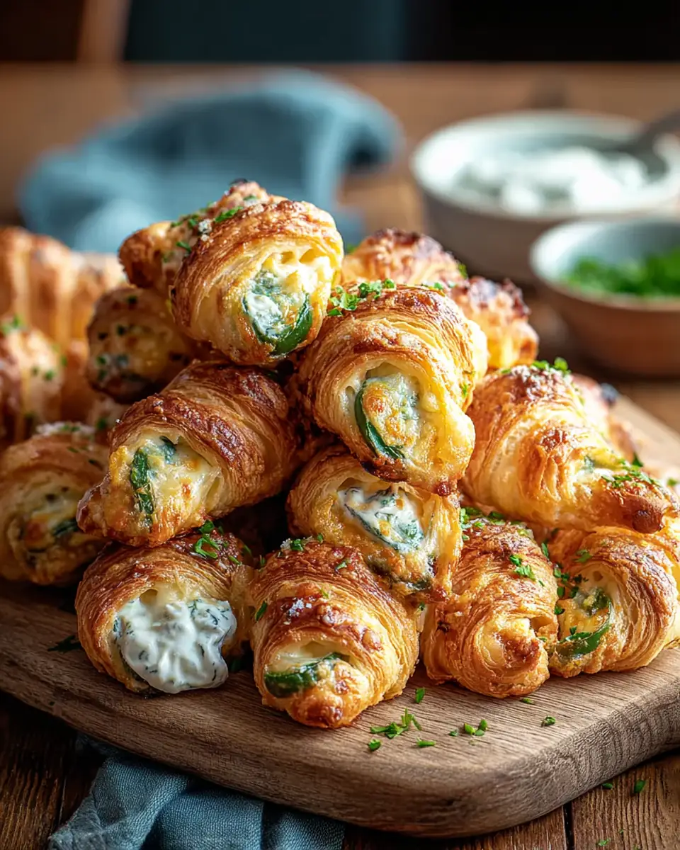 A delicious plate of Jalapeño Popper Crescent Rolls