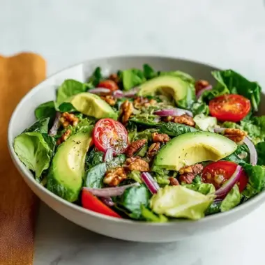 A delicious plate of Juicy Spring Salad with Avocado
