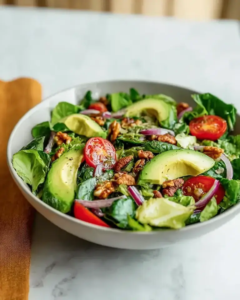 A delicious plate of Juicy Spring Salad with Avocado