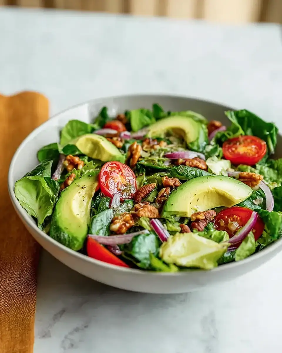 A delicious plate of Juicy Spring Salad with Avocado