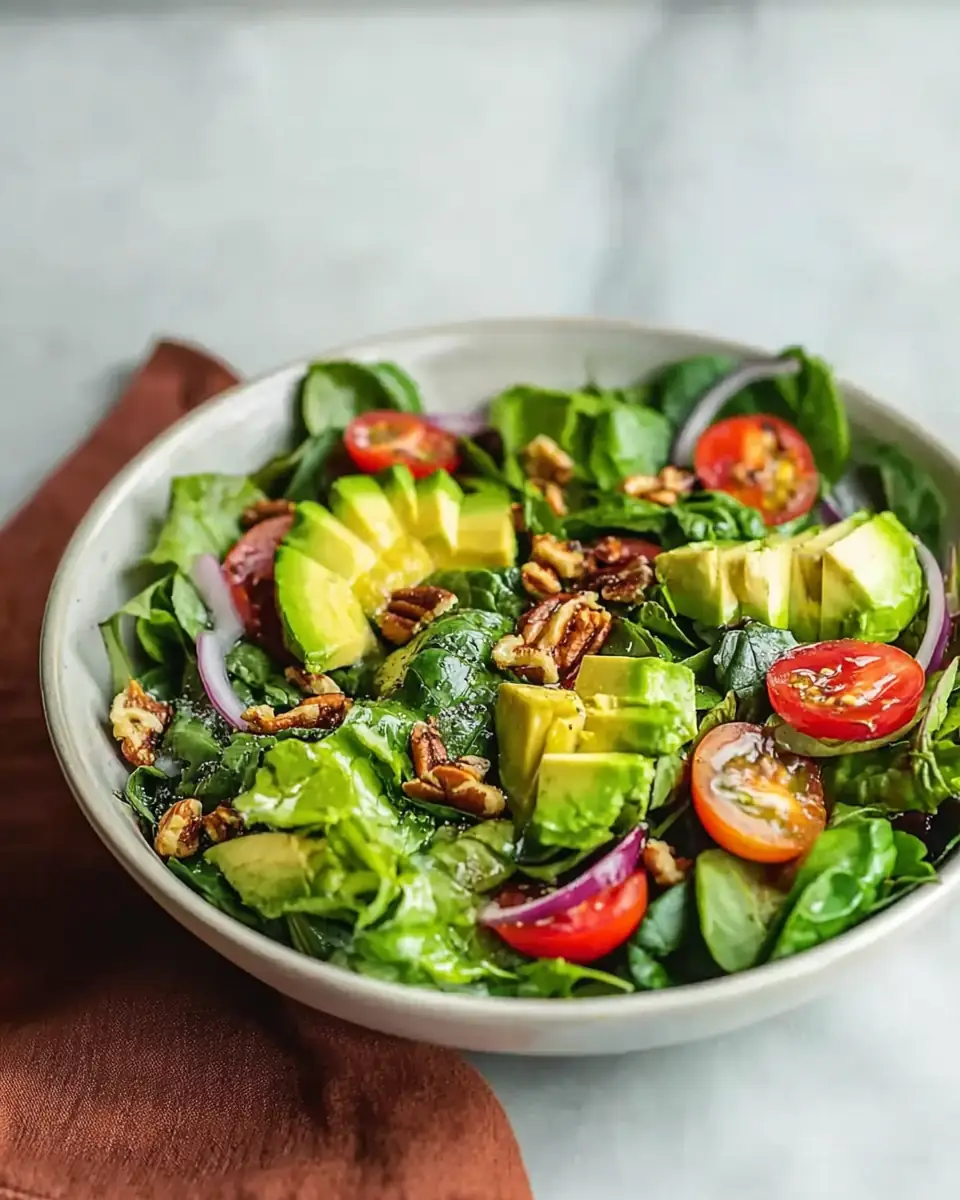 A delicious plate of Juicy Spring Salad with Avocado