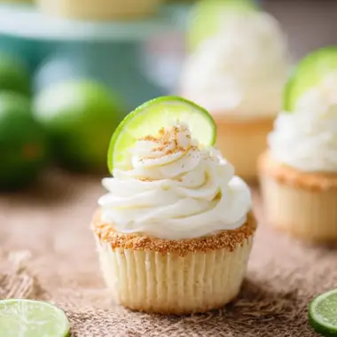 A delicious plate of Key Lime Cupcakes