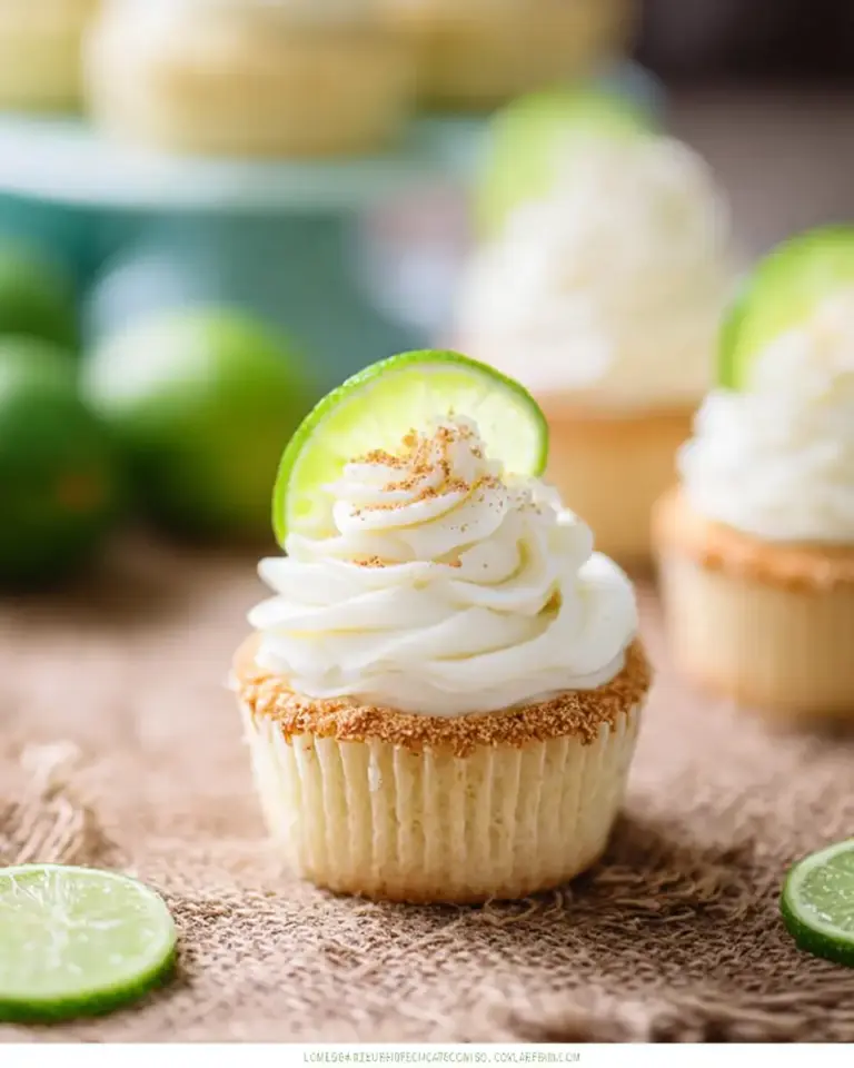 A delicious plate of Key Lime Cupcakes