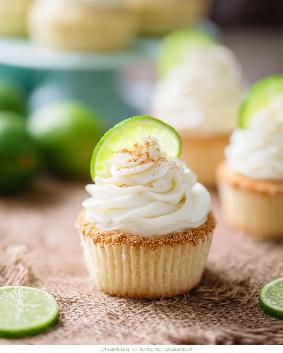 A delicious plate of Key Lime Cupcakes