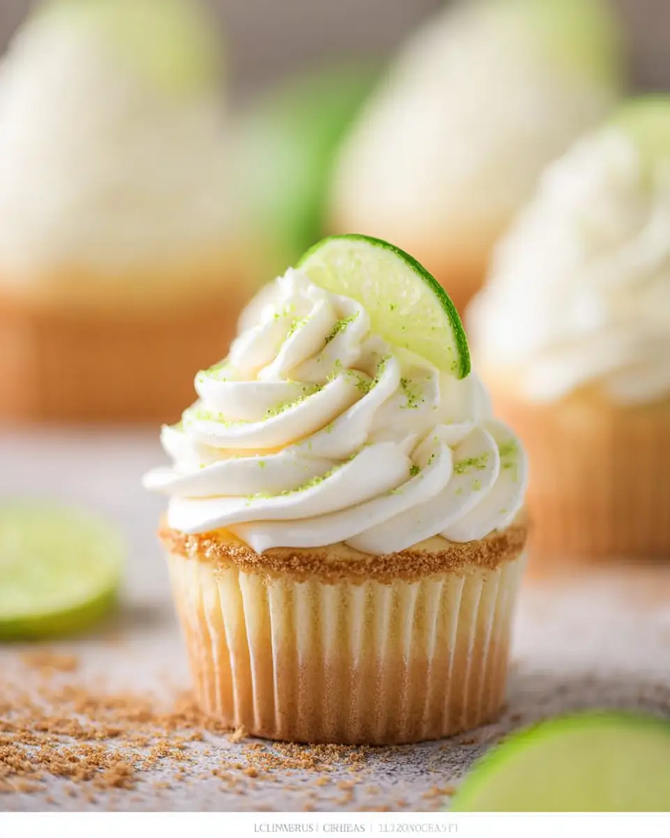 A delicious plate of Key Lime Cupcakes