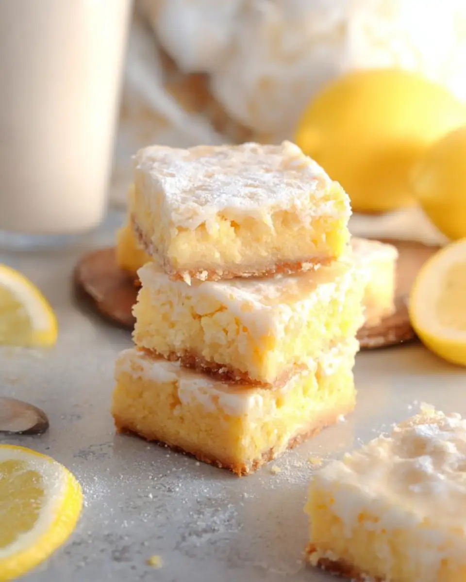 A delicious plate of Lemon Brownies