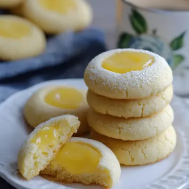 A delicious plate of Lemon Curd Cookies