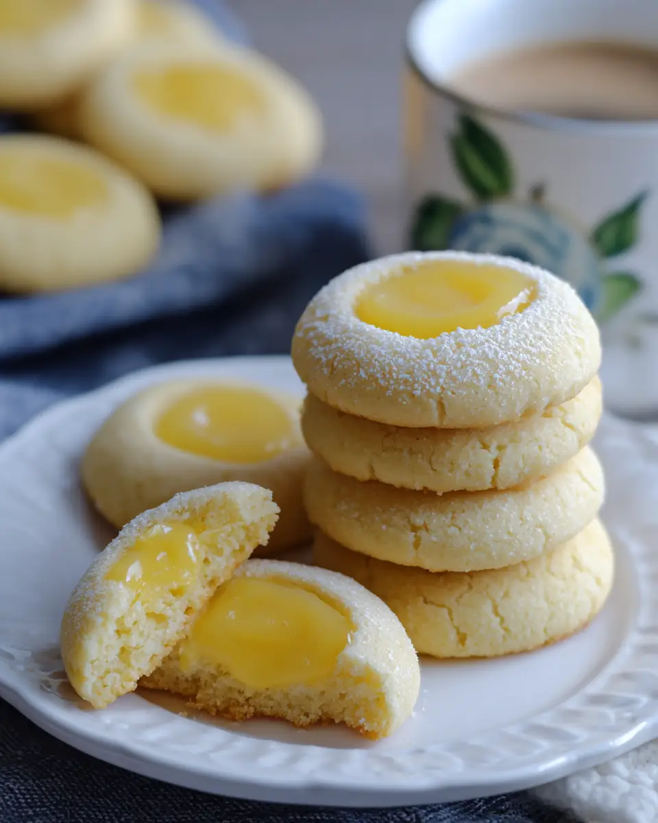 A delicious plate of Lemon Curd Cookies