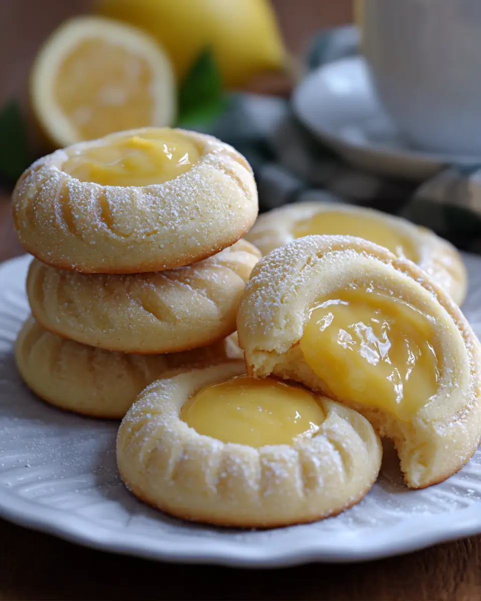 A delicious plate of Lemon Curd Cookies