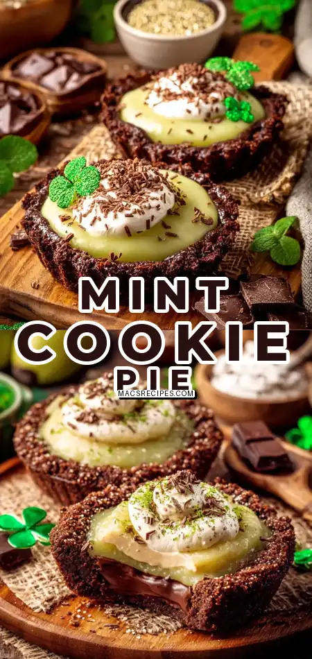 Irish Mint Cookie Pie Cups