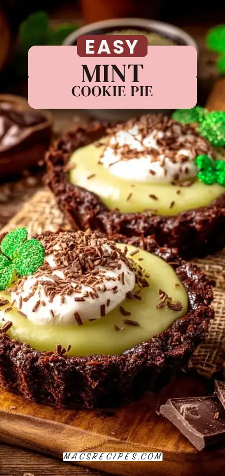 Irish Mint Cookie Pie Cups