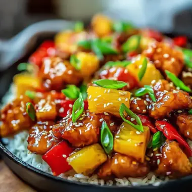 A delicious plate of Pineapple Chicken Recipe
