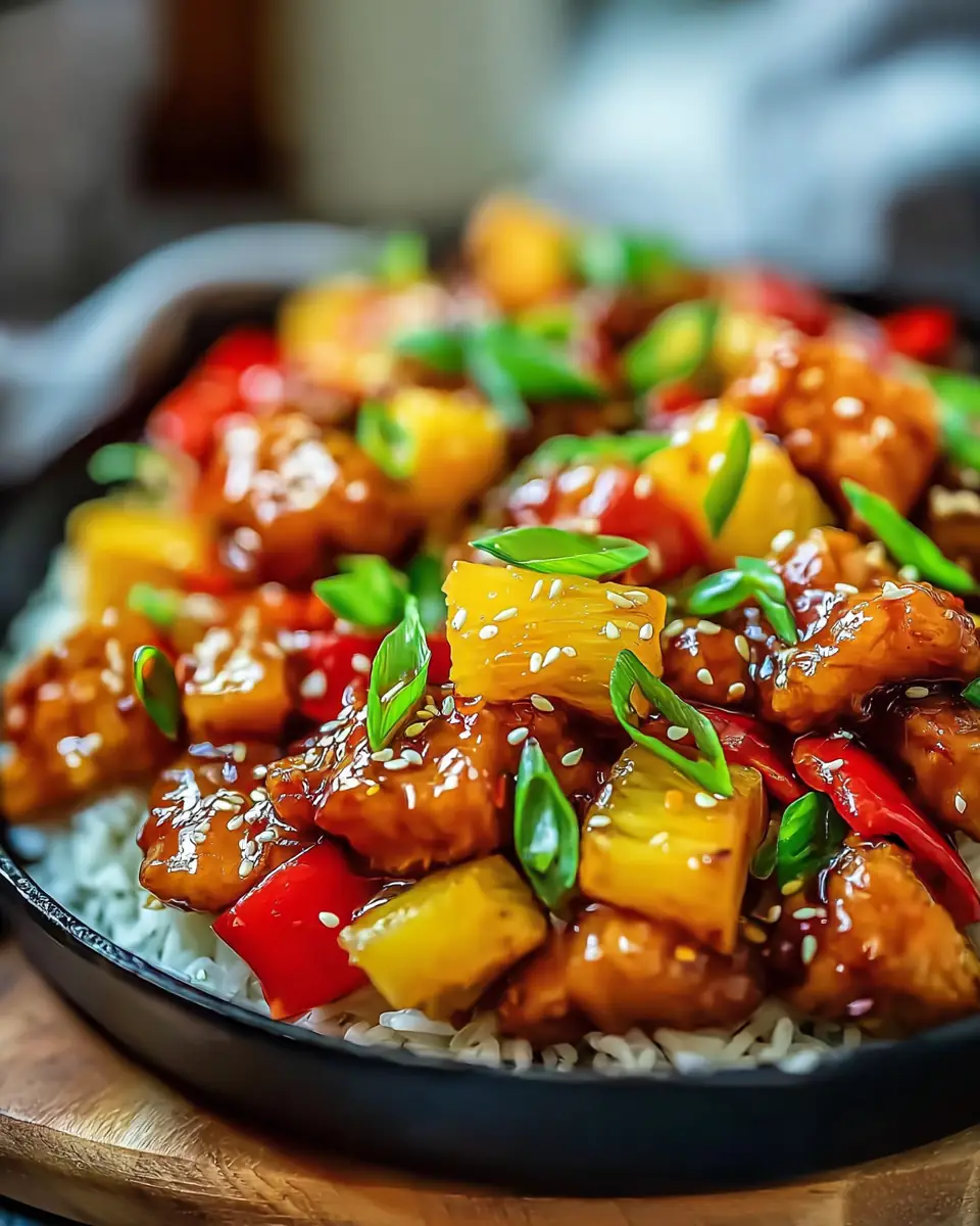A delicious plate of Pineapple Chicken Recipe
