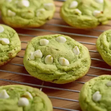 A delicious plate of Pistachio Pudding Cookies