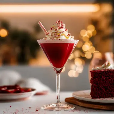 A delicious plate of Red Velvet Martini