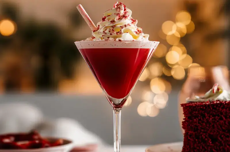 A delicious plate of Red Velvet Martini
