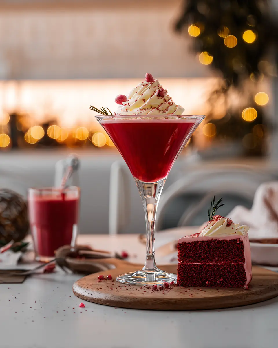 A delicious plate of Red Velvet Martini