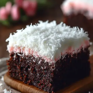 A delicious plate of Sno Ball Brownies Recipe