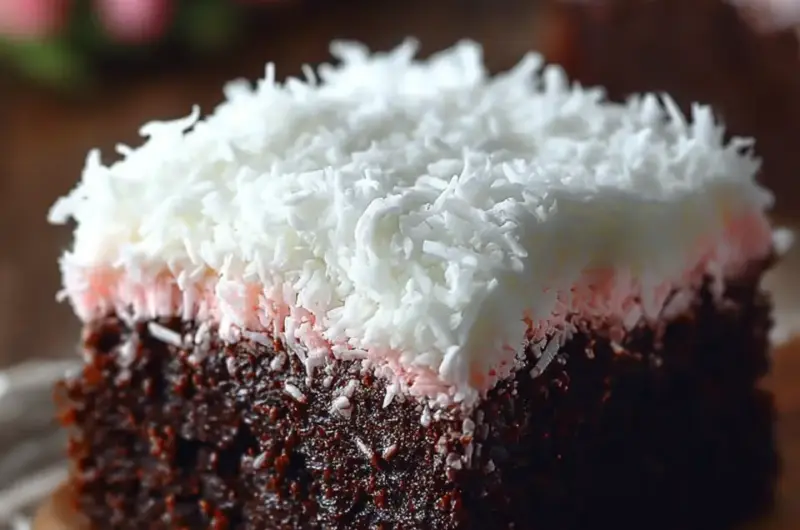 A delicious plate of Sno Ball Brownies Recipe