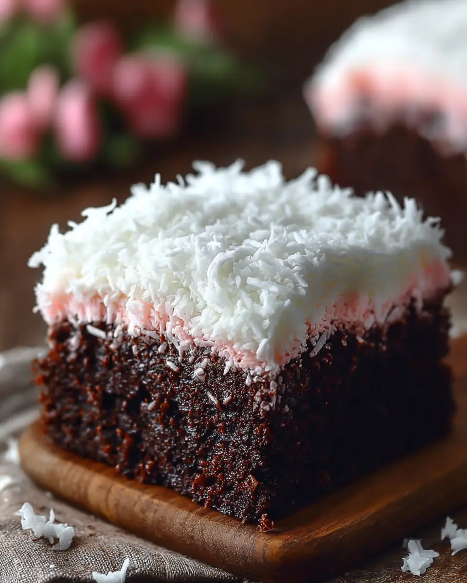 A delicious plate of Sno Ball Brownies Recipe