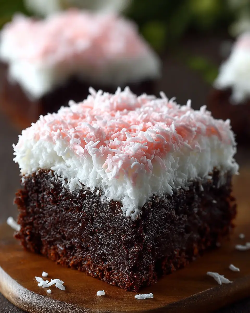 A delicious plate of Sno Ball Brownies Recipe