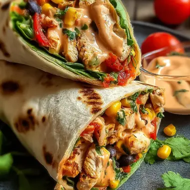 A delicious plate of Southwest Chicken Wrap
