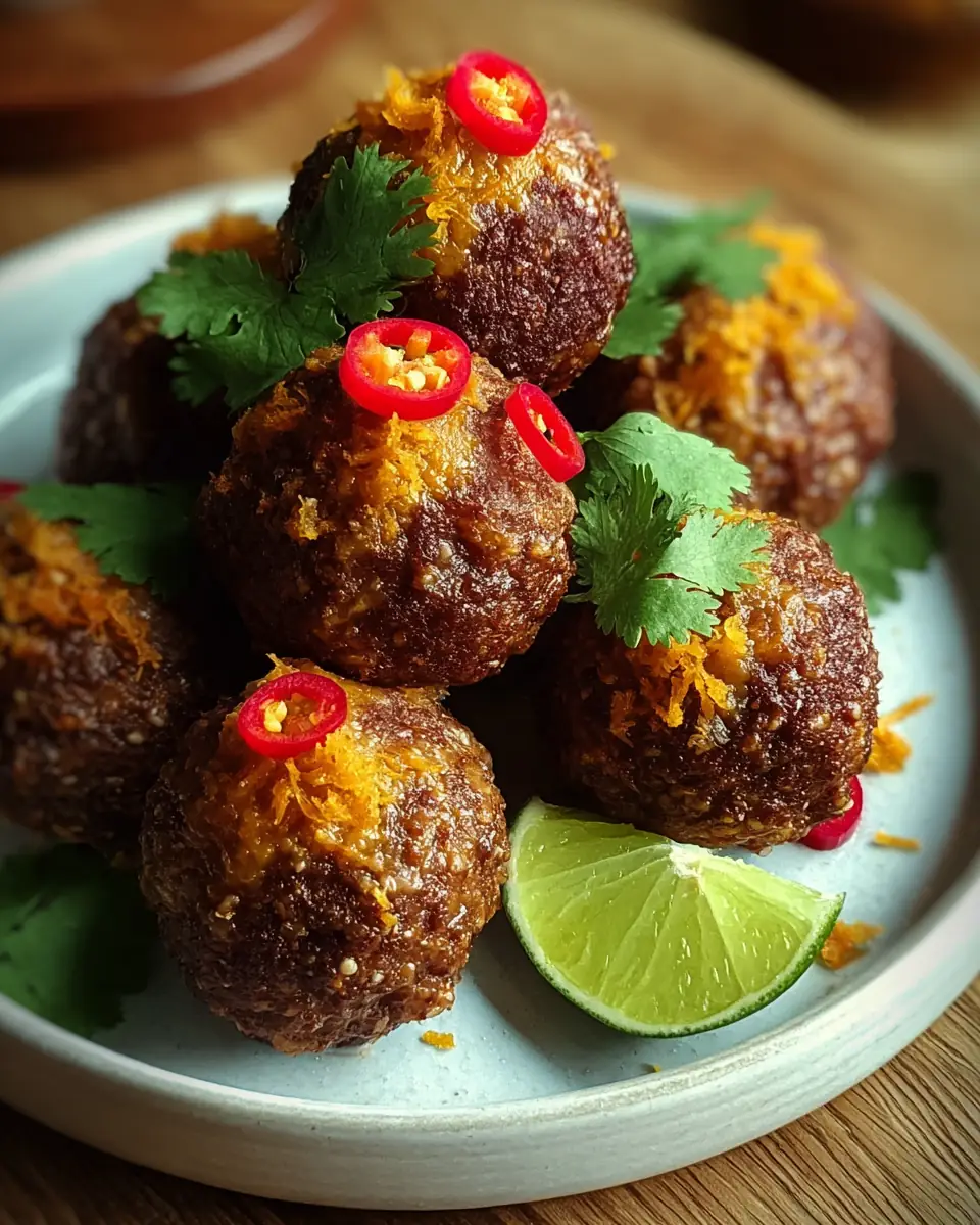 A delicious plate of Spicy Mexican Donkey Balls