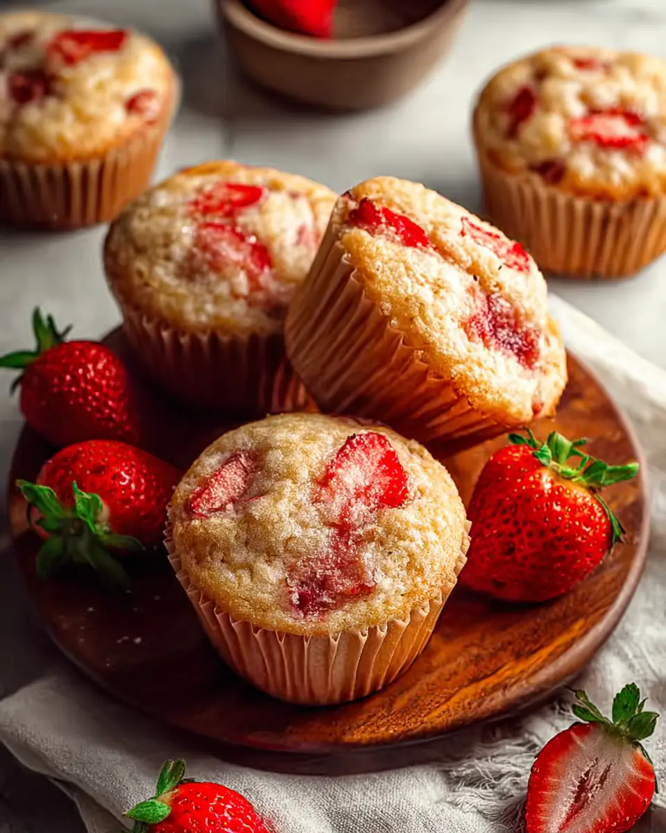 A delicious plate of Strawberry Muffins