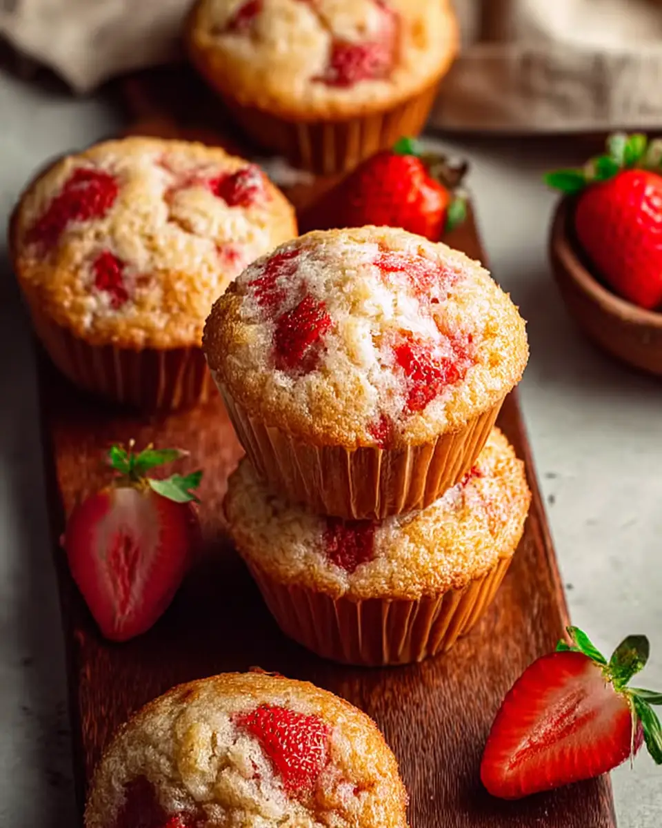 A delicious plate of Strawberry Muffins