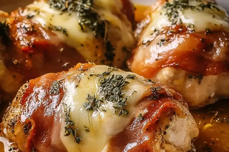 A delicious plate of Succulent Italian Chicken Saltimbocca