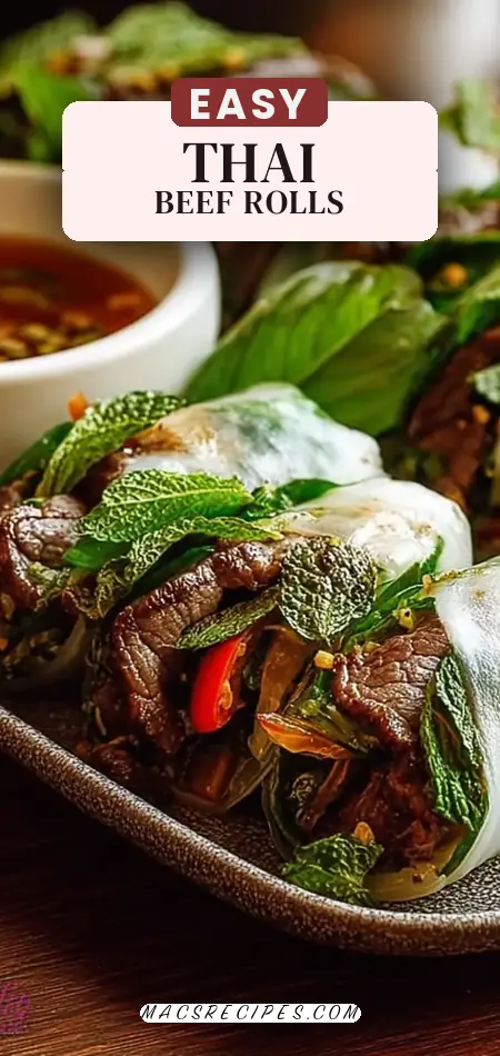 Thai Basil Beef Rolls