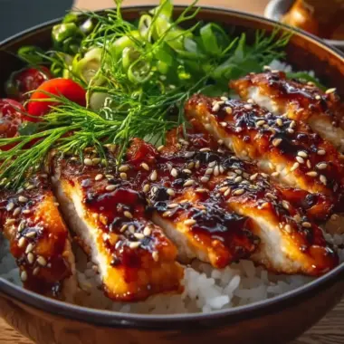 A delicious plate of Teriyaki Chicken
