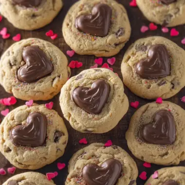 A delicious plate of Valentine’s Day Chocolate Chip Cookies