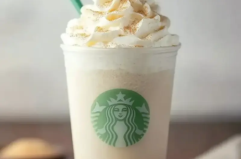 A delicious plate of Vanilla Bean Frappuccino