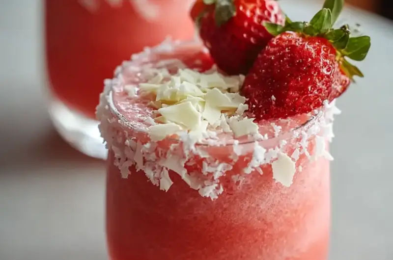 A delicious plate of galentines/valentines mocktail