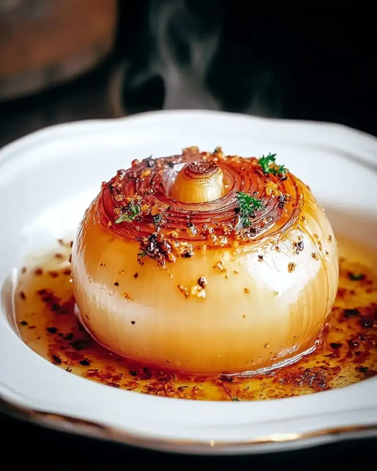 A delicious plate of Viral Onion Boil Recipe – Tender, Flavorful, and Vegan Delight