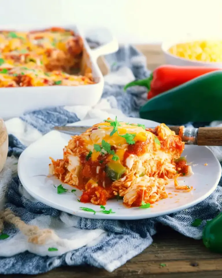 A delicious plate of Mexican Chicken Casserole